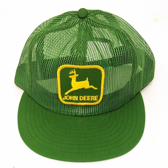 John Deere Other - Vintage John Deere Full Mesh Trucker Hat Cap Patch